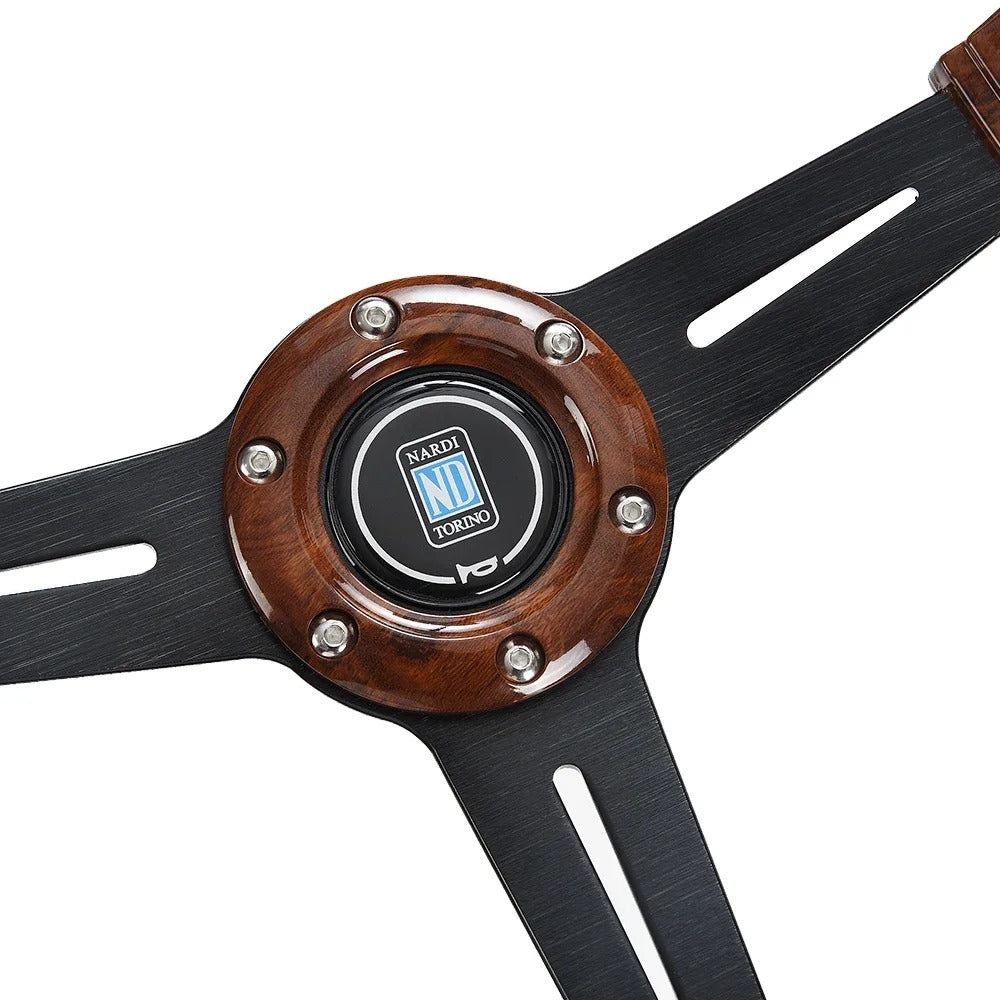 Nardi 14 Inch Wood Grain Racing Steering Wheel 350mm REtro